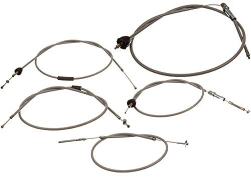 MOTOFLEX Bowdenzug-Set grau bis Bj.75, Starter Fkt.-länge 87mm, Bremshebel außen - Simson Schwalbe KR51/1
