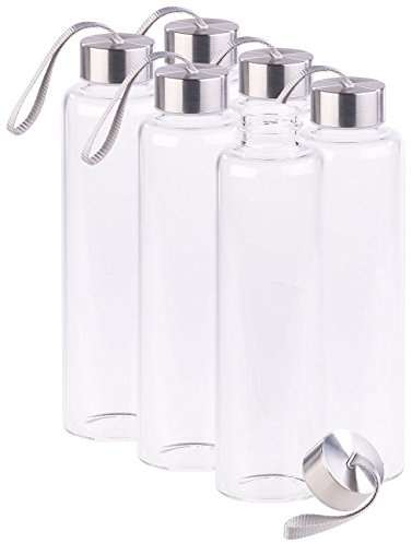 6 bouteilles en verre borosilicate - 550 ml [Pearl]