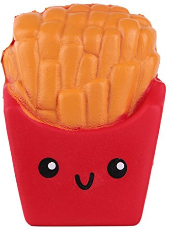 Anboor Squishies Spielzeug Pommes Frites Matschig Langsam Steigend Spielzeug Antistress Slow Rising Squishies Squeeze Spielzeug für Kinder Erwachsene (Rot, 7*3,5*10cm, 1pcs)