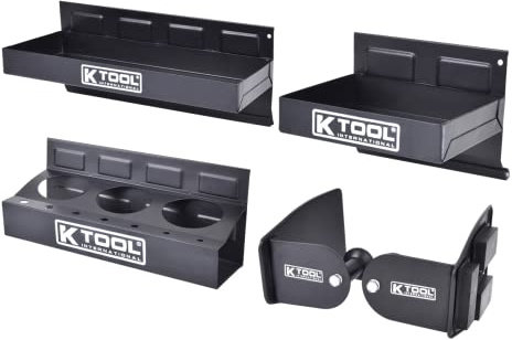K Tool International DMG001 Magnetic Toolbox Trays, 4Pc Set