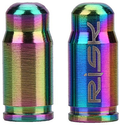 2pcs Presta Valve Caps, 2pcs Presta Valve Adaptors, 2pcs Bike Tire Caps, TC4 Alloy Bike Tire Valve Caps, Multi Color Bike Valve Stem Adapter Dust Covers for Inner Tube Gas Nozzle