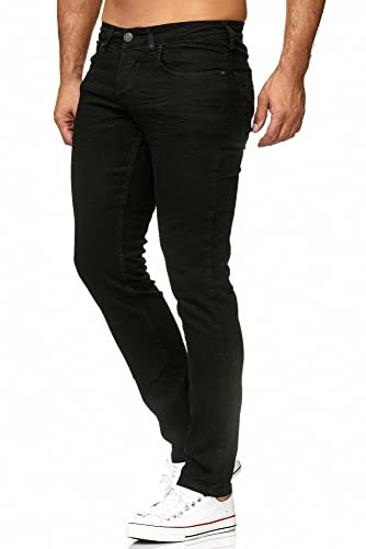 Tazzio Jeans Herren Slim Fit Stretch Jeanshose Hose Denim 16533 (38/36, Schwarz-Berlin)