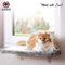 CanadianCat Company | Katzen Fensterliege Katzenbett Fensterbank Snuggly Place in hellgrau Flauschiges Fensterbrett Katze waschbar | ca. 50 x 35 cm