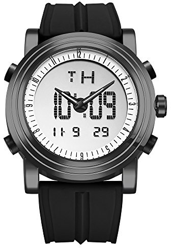 SINOBI Digital Watch for Men Sports Watch with Alarm Stopwatch Men's Watches (Black case&Black Band)
