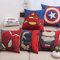 ZHAOCC Kissenbezug 5-teiliges Set Leinen Umarmung Kissenbezug Avengers Superheld Spiderman Iron Man Superman Captain America Hauptdekoration Kissenbezug 45X45Cm