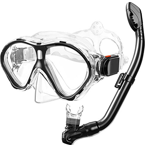 Gintenco Schnorchelset Kinder, Taucherbrille Kinder mit Schnorchel Anti-Fog Panorama-Weitsicht, Anti-Leck schnorchelmaske,Tauchmaske für Schwimmen Schnorcheln 4-16 Jahre