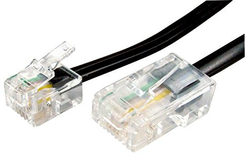 10 m, 10 m, prise RJ11 vers prise RJ45, prise RJ11 vers RJ45, modem ADSL, téléphone haut débit, câble, noir, câble Ethernet