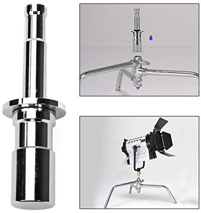 Light Stand Adapter 1/8 to 5/8 Stud Spigot Adapter for Photo Studio Light Stand C Stand Tripod Flash Light Spotlight Strobe Monolight