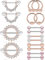 VF VFUN 8 Paare Crystal Kugel Brustwarzenpiercing und Zungenpiercing Shield Rings Roségold Edelstahl Piercing Körperschmuck 14G