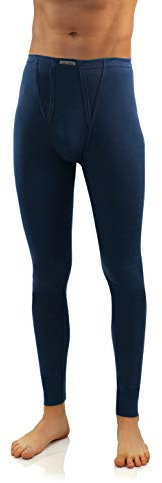 sesto senso Herren Unterhosen Baumwolle - Lange Unterhosen Herren Baumwolle Thermounterwäsche Für Männer Lange Unterhose k1 (Dunkelblau, L)