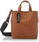 Liebeskind Berlin Paperbag Tote M – Paperbag Tasche aus Leder mit Jacquard-Schultergurt & Logodetails I Damen-Tasche | Leder Handtasche Damen | Women’s Tote Bag