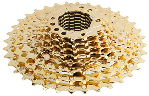 Alomejor Mountainbike-Freilauf 10-Gang 11T-36T Goldener Fahrrad-Freilauf Hochfestes Stahl-Fahrradschwungrad-Zubehör