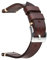 Berfine 20mm Retro Handgemacht Rindsleder Uhrenarmband, Quick Release Leder Uhrenband,Ersatzarmband für Damen Herren,Dunkelbraun