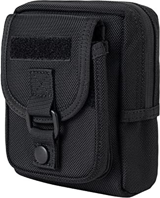Dotacty Kompakte Werkzeugtasche, taktische MOLLE-Nylon-Gürteltasche für Polizei, Strafverfolgung, Arbeit, EDC, kleine Werkzeug-Hüfttasche für 15,5 cm Handy, Outdoor, Camping, Wandern, Organizer