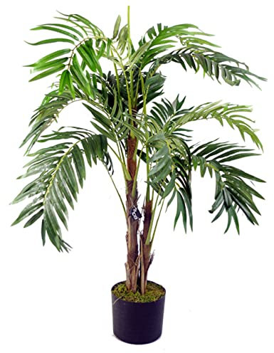 Leaf Large Artificial Palm Tree, Green Natural, 120cm