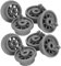 Aspares Lower Basket Wheel for Indesit Dishwasher (Set of 8 Pieces)