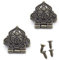 SPORTARC Lot de 10 charnières décoratives antiques en bois pour boîte de meubles 53 x 28 mm