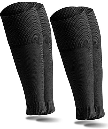 A R O C SPORTS TUBE Socken | Unisex One-Size | UNBRANDED | in vielen verschiedenen Farben | Sleeve/Stutzen für Fußball (Schwarz_Doppelpack)