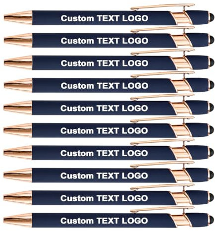 Penne Personalizzate con Nome Penna Personalizzata per Chiesa Riunione Matrimonio Penne da Personalizzare con Stilo 100 Pcs blu