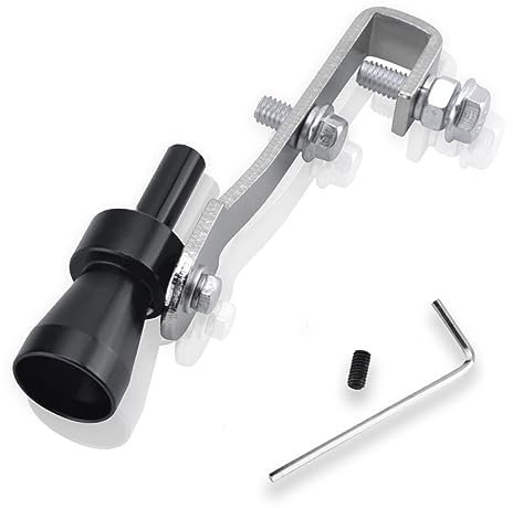 Turbo sound,Turbo sound whistle,Auspuff Sound Booster Pfeife,Für Turbolader pfeifen Im Auto,Universal Turbo whistle Soundgenerator Tuning - Auspuffpfeife für Endrohre,Größe S(schwarz)