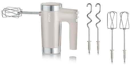 Graef Handmixer HM508 | 600 Watt | 7 Geschwindigkeitsstufen Turbo-Taste