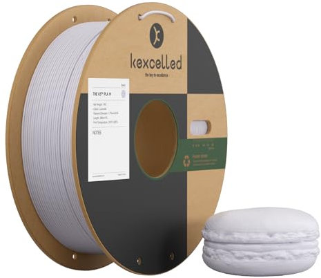 kexcelled Macaron Matte PLA Filament 1,75 mm, PLA Rolle, 3D Drucker Filament, Glanzfreie Farbe, 1 kg Pappspule (2,2 lbs) +/- 0,03 mm, Matte Oberfläche, Lavendel