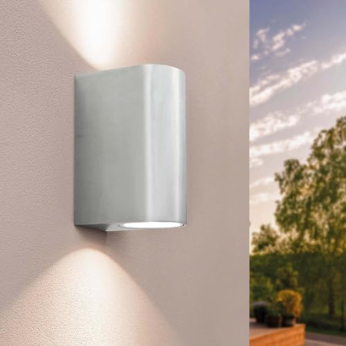 Ledvion Wandlampe IP54 35W Ohne GU10 Leuchtmittel dimmbar 220-240V | Für Einfahrt Gartenweg Terrasse oder Fassade geeignet und klar auf den Außeneinsatz ausgerichtet