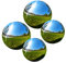 Blickkugeln, Gartenkugel 4pcs 3,15/3,94 Zoll Spiegel Polished Blicken Kugel Edelstahl Garten Dekoration Kugel Reflektierende Hohle Ball Silber Silber