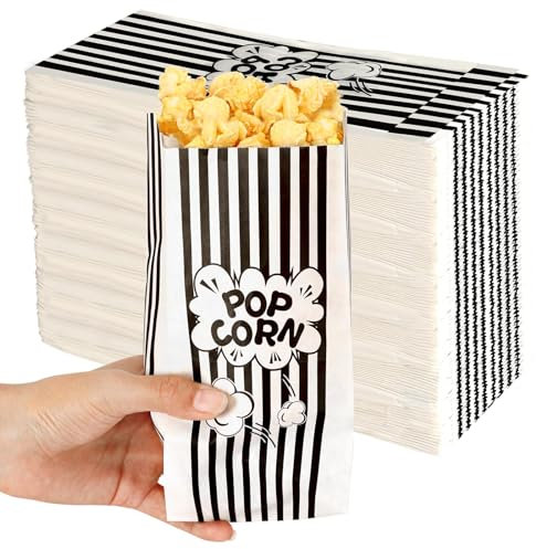 Popcorn Tüten, SEPGLITTER 400 Stück Popcorntüten Kleine Popcorn Tüten Maschinen Zubehör für Bars, Filmabende