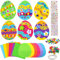 Giugio Ostereier Craft Kit, Ostereier Bastelset für Kinder, Festlich Basteln EVA-Aufkleber und Diamant Aufkleber, Kreatives Kunst und Bastelzubehör für Kinder zum Basteln und Dekorieren zu Ostern (B)