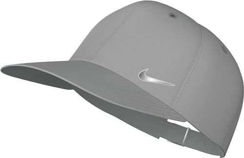 Nike FB5372-077 Dri-FIT Club Hat Unisex Adult LT Smoke Grey/Metallic Silver Tamaño L/XL