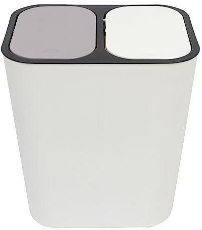 Alipis Mülleimer Mit Fächern Kunststoff-Mülleimer Für Die Küche Trockener Nasser Klassifizierter Recycling-Mülleimer Papierkorb Liter-Behälter Für Schlafzimmer Büro Badezimmer