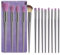 Lot de 13 pinceaux de maquillage pour fond de teint, poudre, anti-cernes, fard à paupières, fard à joues, surligneur, sourcils, pinceaux de maquillage de voyage avec sac en tissu pour débutants et