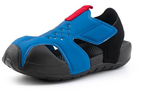 Hitmars Sandales Enfant Garcon Fille Sandale Fermé Toe Été Chaussures Plage Sports Confortables Légères Bleu A EU 22