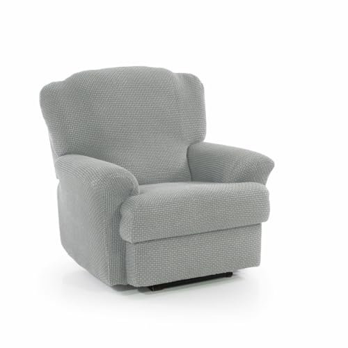 SOFASKINS® funda para sillon relax reclinable, Funda sillon súper elástica, Funda sofa con diseño exclusivo, transpirable y duradera, funda para sofá fácil de colocar. Medida 70-90Cm. Color Gris Claro