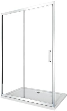 Porta Parete Doccia 130 cm 1 Anta Scorrevole in Cristallo Trasparente 6mm H190 Sailor