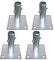 Folpus 4Pcs Scaffold Base Plates 12x12cm Accessory Sturdy Structure for Scaffolding Galvanized