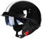 Mezzo Casco Moto Vintage con visiera Caschi Jet E Demi-Jet Retrò Omologato ECE, Berretto Donna Uomo Adulto Fibbia a Sgancio Rapido Regolabile, Scooter Crociera Bicicletta(3,L(59~60CM))
