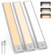 Pinlanuo Under Cabinet Kitchen Lights, 3 Colour Temperatures Dimmable Cupboard Lights, USB Rechargeable Motion Sensor Lights Indoor 20CM for Stairs Wardrobe Shelf（3 Pack）