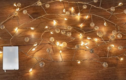 formano Lichterkette 120cm lang mit 40 LED-Lämpchen mit Perlen