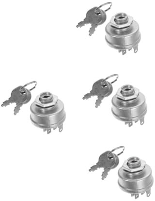 Toddmomy 4pcs Lawn Mower Ignition Switch Trim Replacement Ignition Switch for Tractor Vehicle Key Start