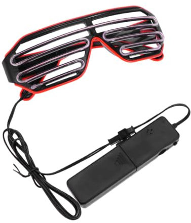 SOIMISS LED Brille mit Shutter Funktion, Sprachsteuerung, Weihnachten Party