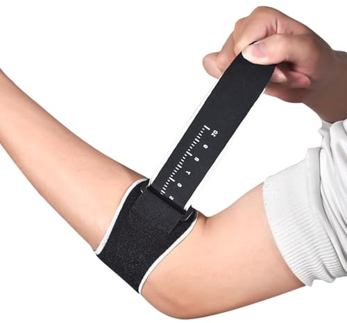 Lunaanda Coderas Epicondilitis, Cincha de Codo Tenista para Tendinitis Alivio del Dolor, Brazalete Epicondilitis para Hombre Mujer, Coderas Ajustable y Antideslizante (Negro)