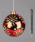 Weihnachtskugel Deko Kugel Hängekugel LED Lampe Weihnachten in Rot-Eiskristall mit Licht (12 cm)
