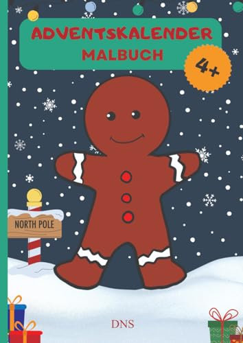 Adventskalender Malbuch: Ein kleiner Reim für jeden Tag