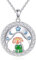Frosch Kette für Damen Sterling Silber Frosch Schmuck Blume Anhänger Kette Geschenke für Damen