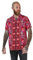 Joe Browns Men's Floral Print Short Sleeve Revere Collar Shirt Button, Pink, XXL