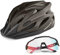 Odoland Set de Casque de Vélo avec Pare-Soleil Amovible et Lunettes de Cyclisme Photochromique Casque VTT et VTC Léger avec Lunettes de Soliel Sport Anti-UV pour Cyclisme Homme Femme Adult, Dorée Mat
