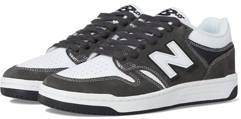 New Balance Unisex-Adult 480 Numeric, Dark Grey/White, 10 Women/8.5 Men