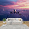 QEODAH Airplane Mural Wallpaper for Living Room, Aircraft Aviation Wall Art for Bedroom, Flight Plane Wall Murals for Bedrooms, Renter Friendly Removable Waterproof Photo Wallpaper 3D, 150x105 cm